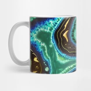 Geode Like Marble Design - Seafoam Black Gold Mug